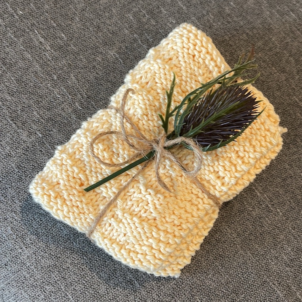 Handmade knitted dishcloths/washcloths